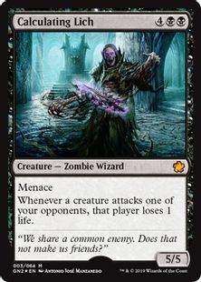 【Foil】《Calculating Lich》[GN2] 黒R